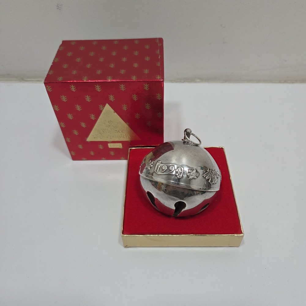 Wallace Silversmiths Silverplate Sleigh Bell Ornament 1994